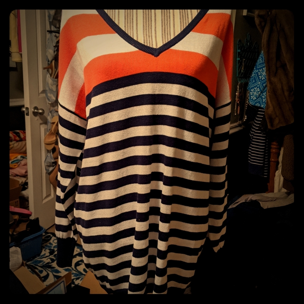 Striped spring sweater